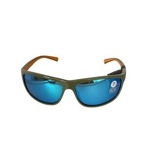 Kreedom Polarized Sunglasses UV400 Protection Olive Green Orange Frame Sport NEW